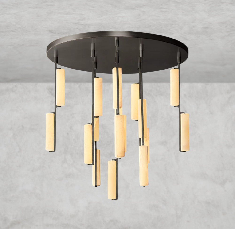 Audaben Alabaster Round Chandelier 24", 40", 56" - fovolighting
