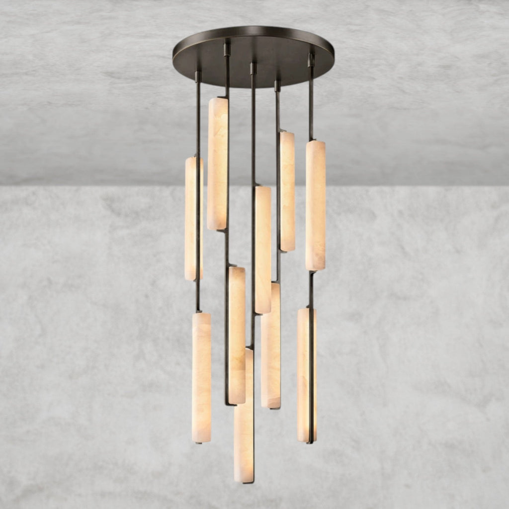 Audaben Alabaster Round Chandelier 24", 40", 56" - fovolighting