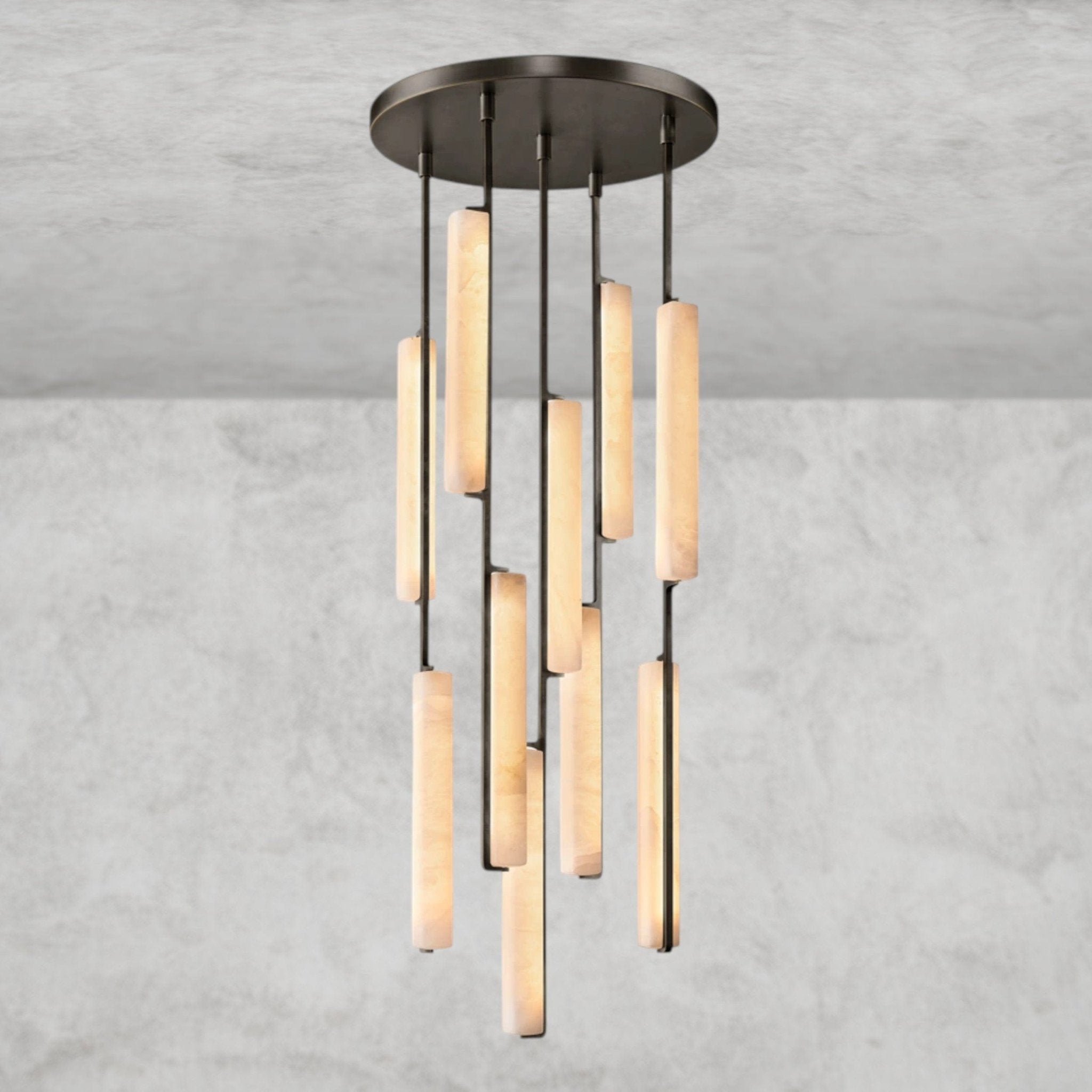 Audaben Alabaster Round Chandelier 24", 40", 56" - fovolighting