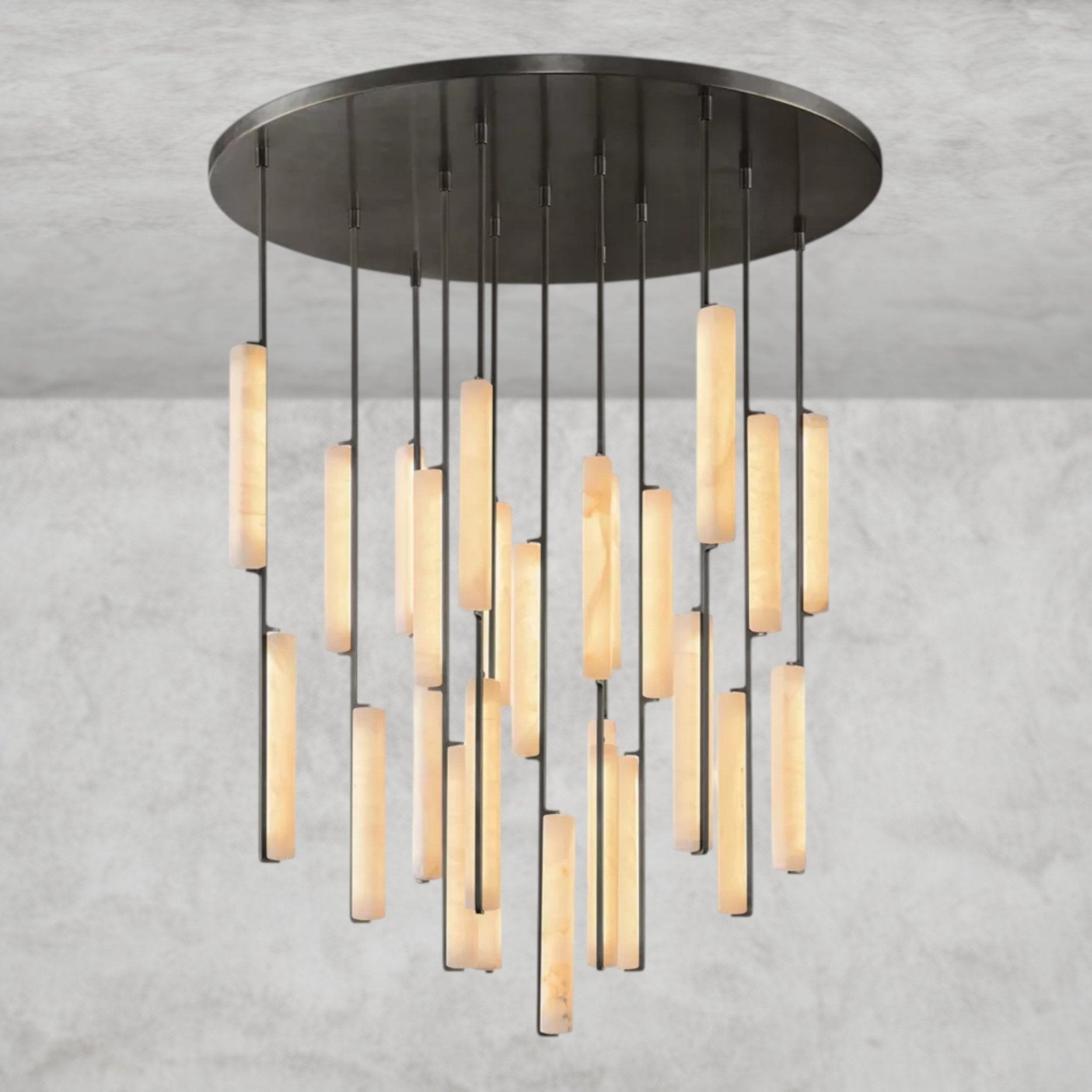 Audaben Alabaster Round Chandelier 24", 40", 56" - fovolighting