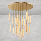 Audaben Alabaster Round Chandelier 24", 40", 56" - fovolighting