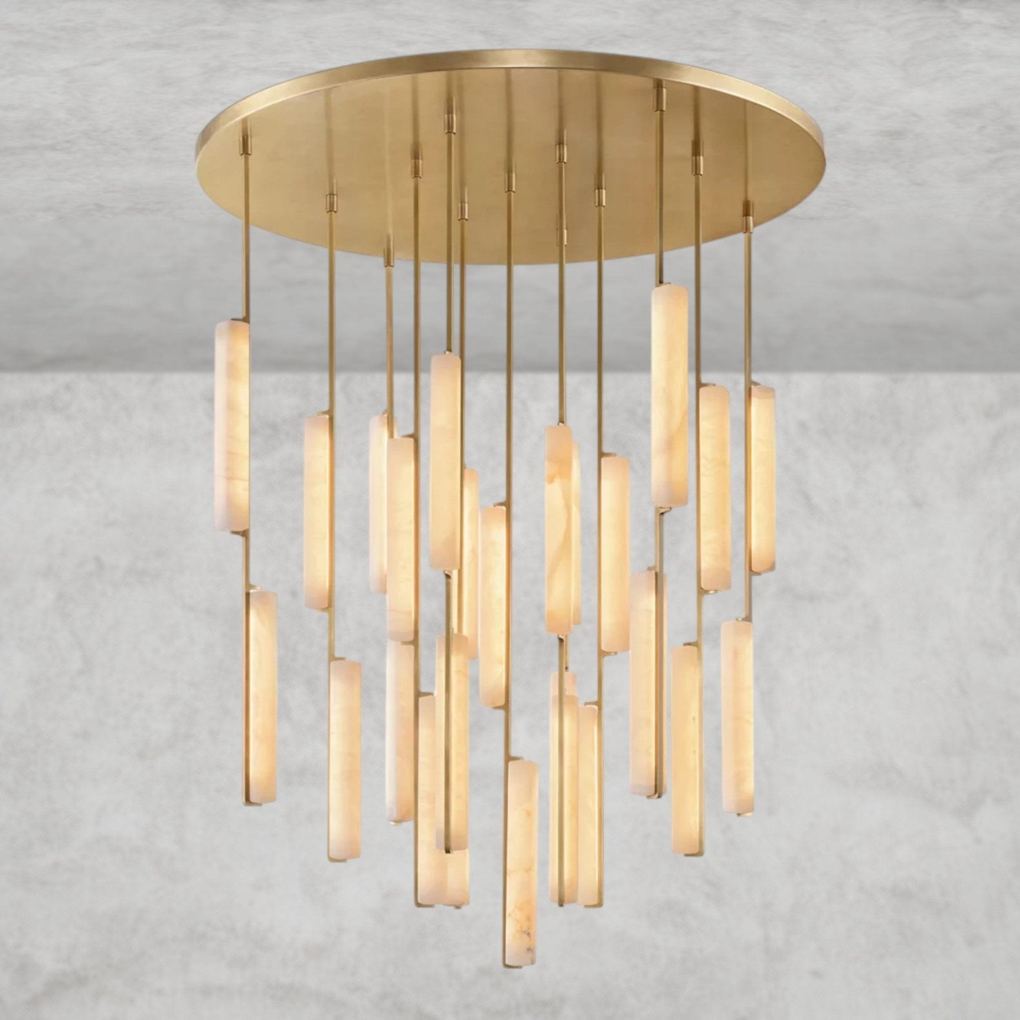 Audaben Alabaster Round Chandelier 24", 40", 56" - fovolighting