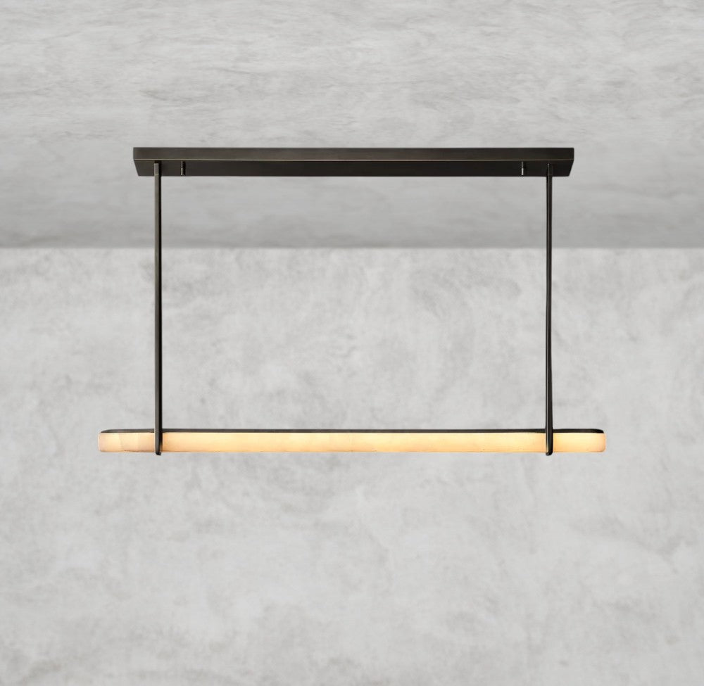 Audaben Alabaster Single Bar Linear Chandelier - fovolighting