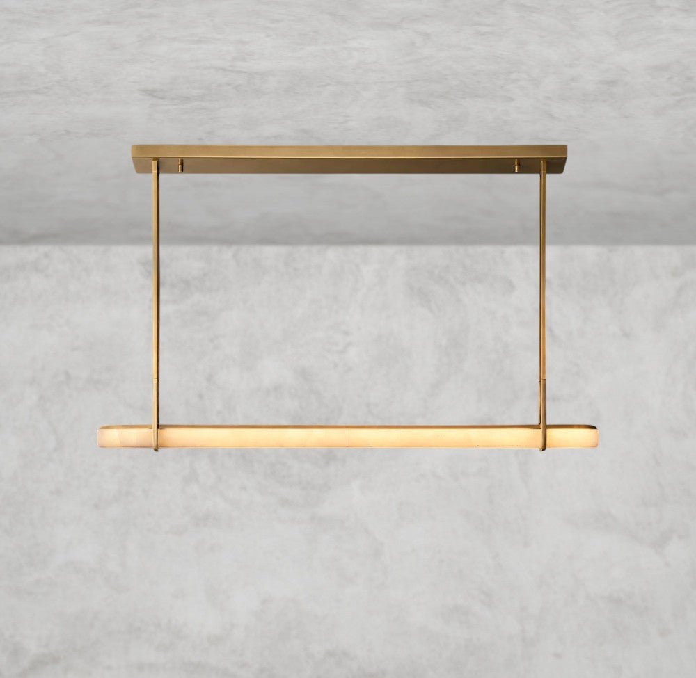 Audaben Alabaster Single Bar Linear Chandelier - fovolighting