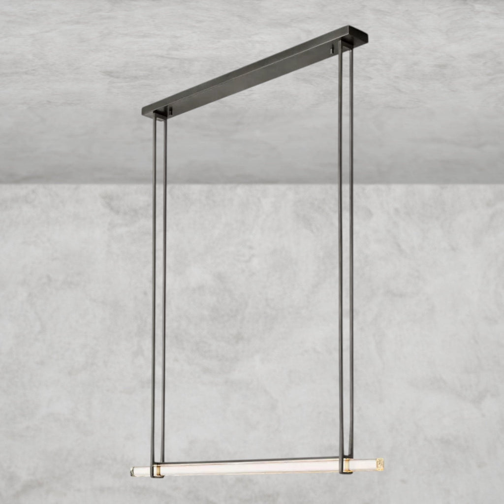 Audaben Crystal Linear Single Bar Chandelier - fovolighting