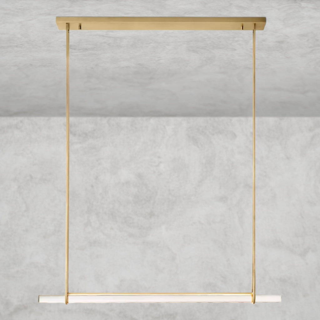 Audaben Crystal Linear Single Bar Chandelier - fovolighting