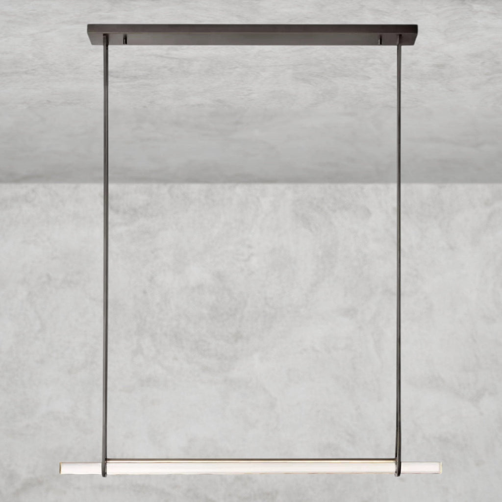 Audaben Crystal Linear Single Bar Chandelier - fovolighting