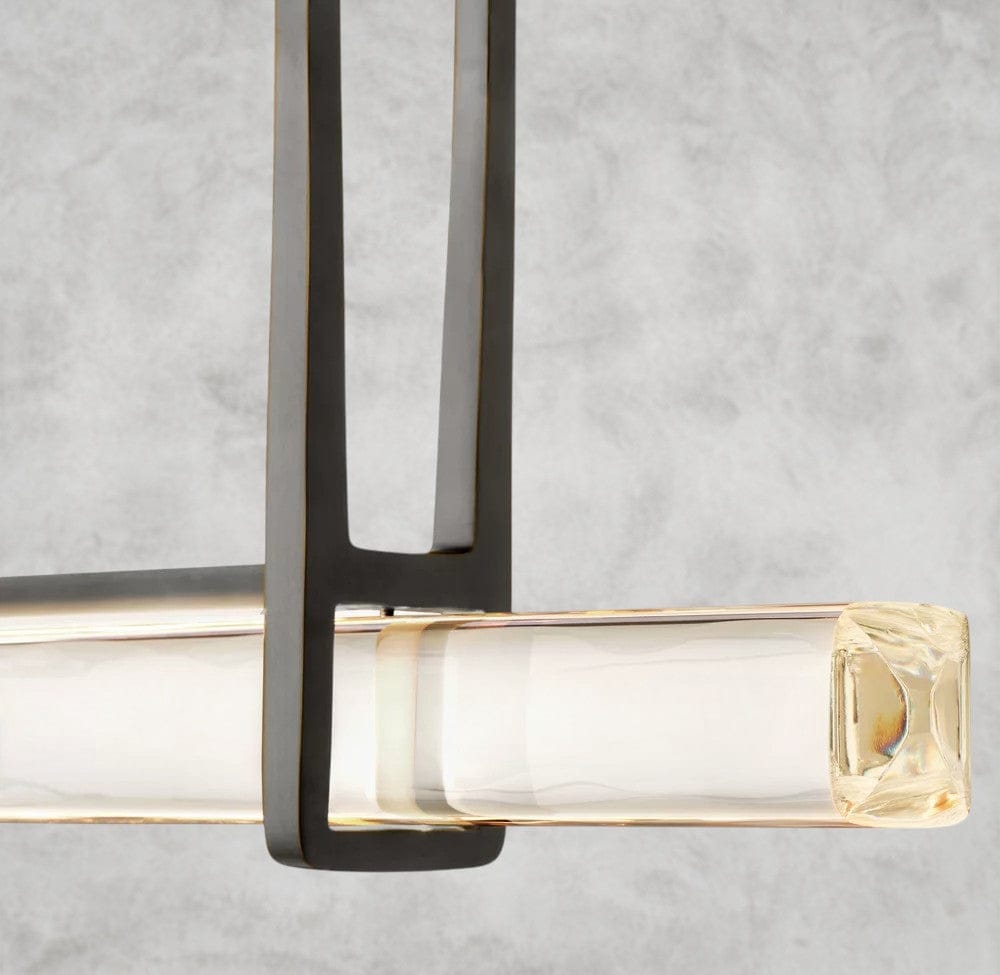 Audaben Crystal Linear Single Bar Chandelier - fovolighting