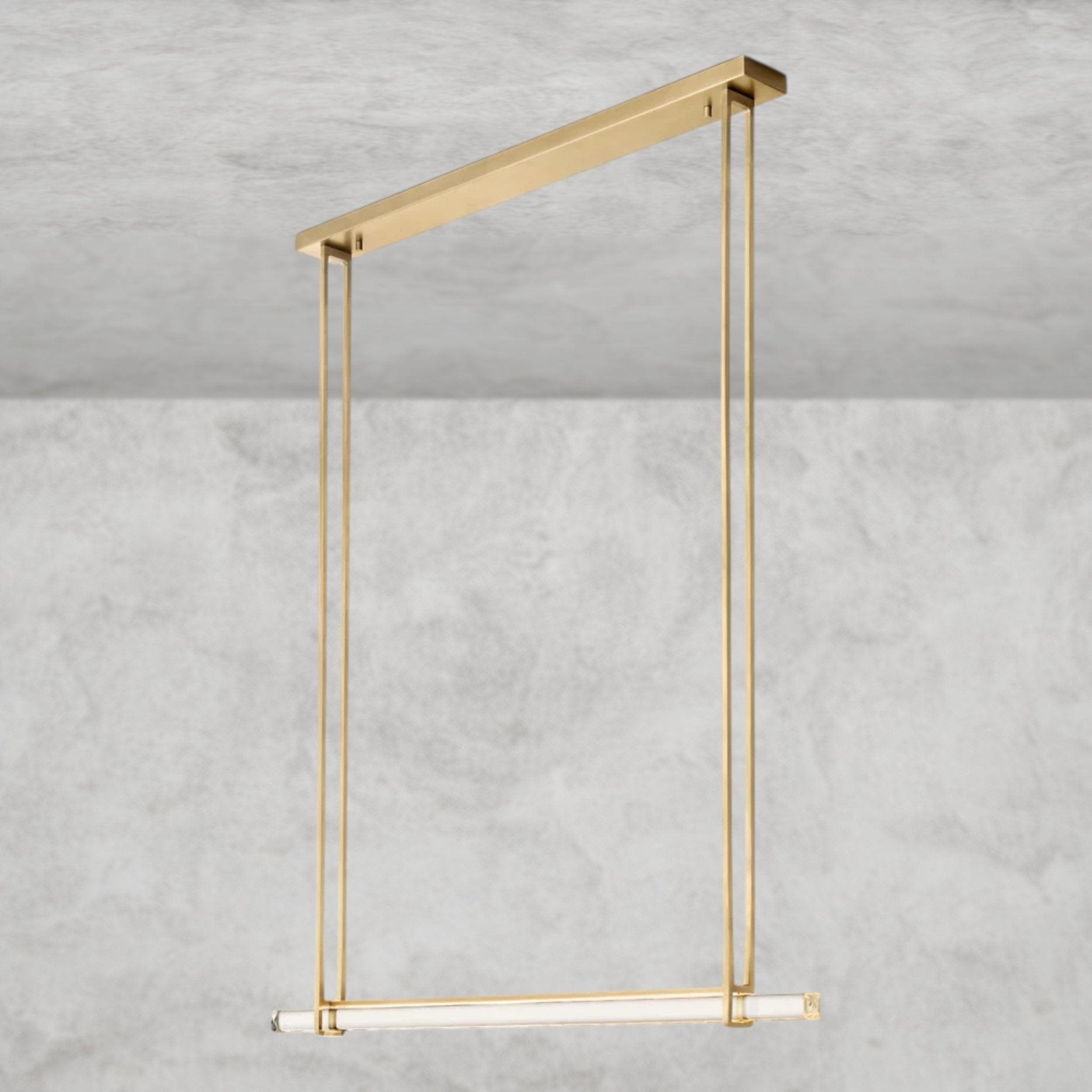 Audaben Crystal Linear Single Bar Chandelier - fovolighting