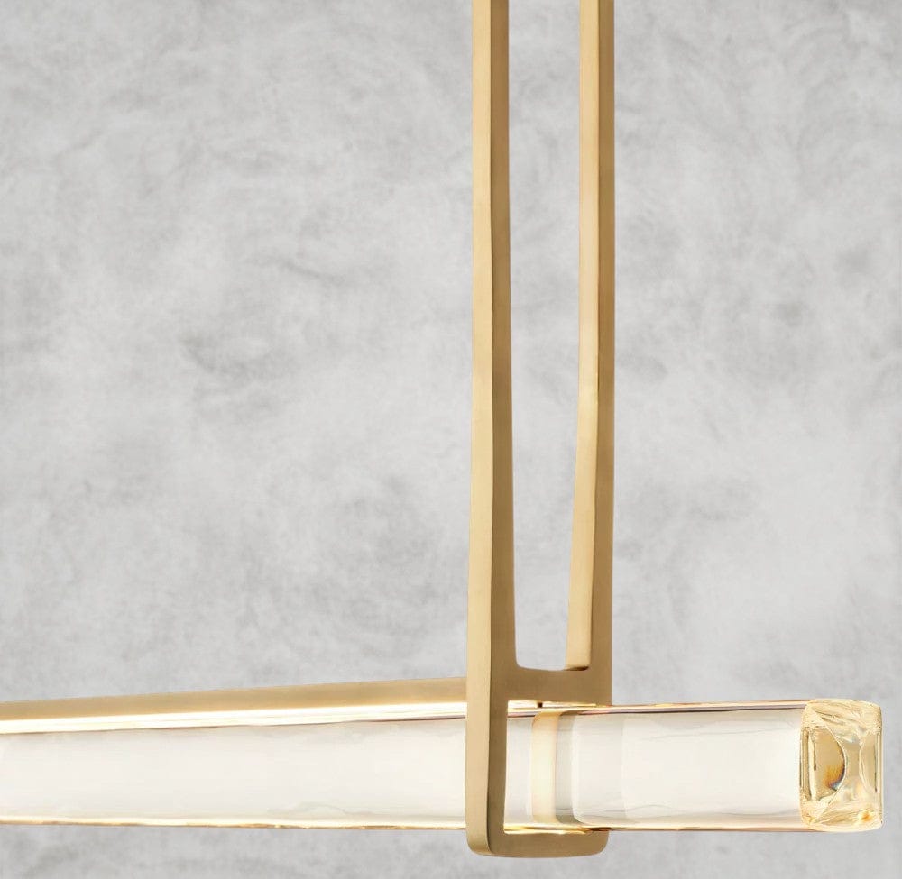 Audaben Crystal Linear Single Bar Chandelier - fovolighting