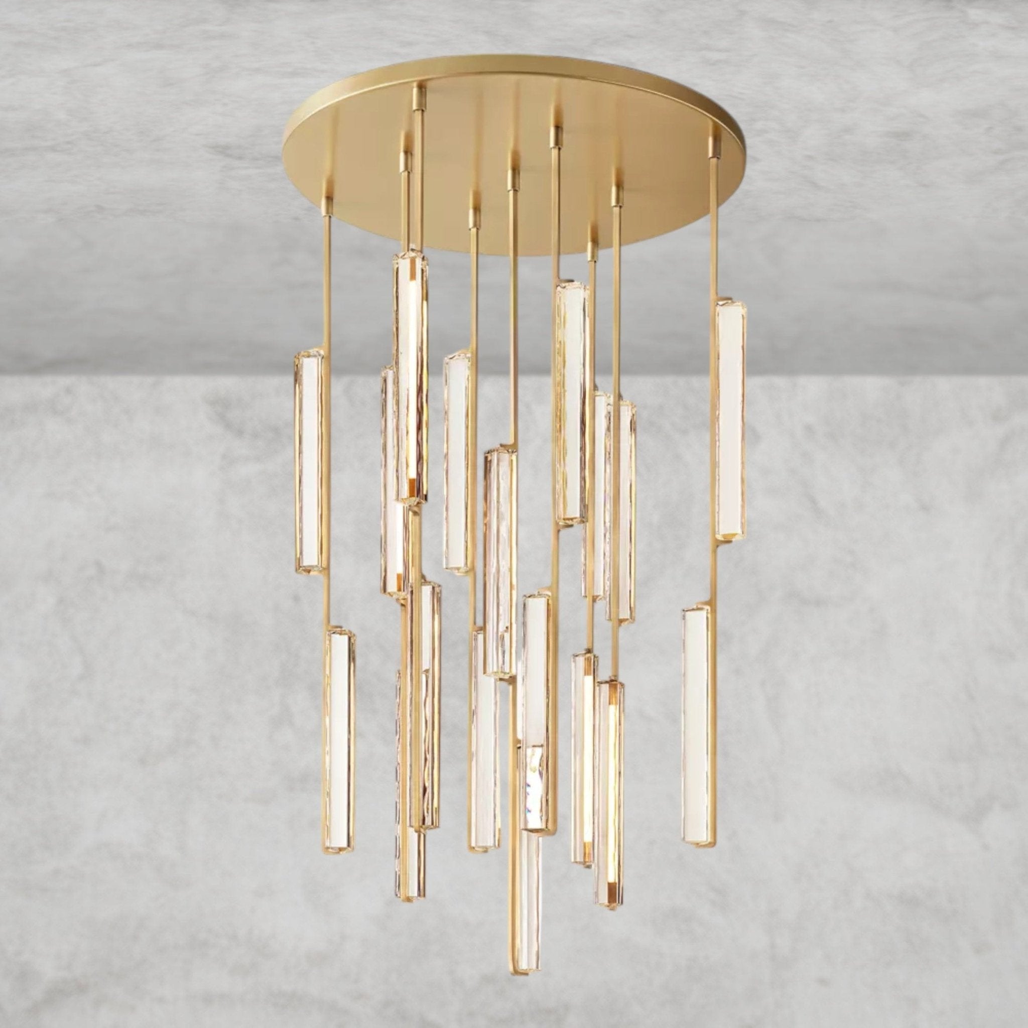 Audaben Crystal Round Chandelier 24", 40", 56" - fovolighting