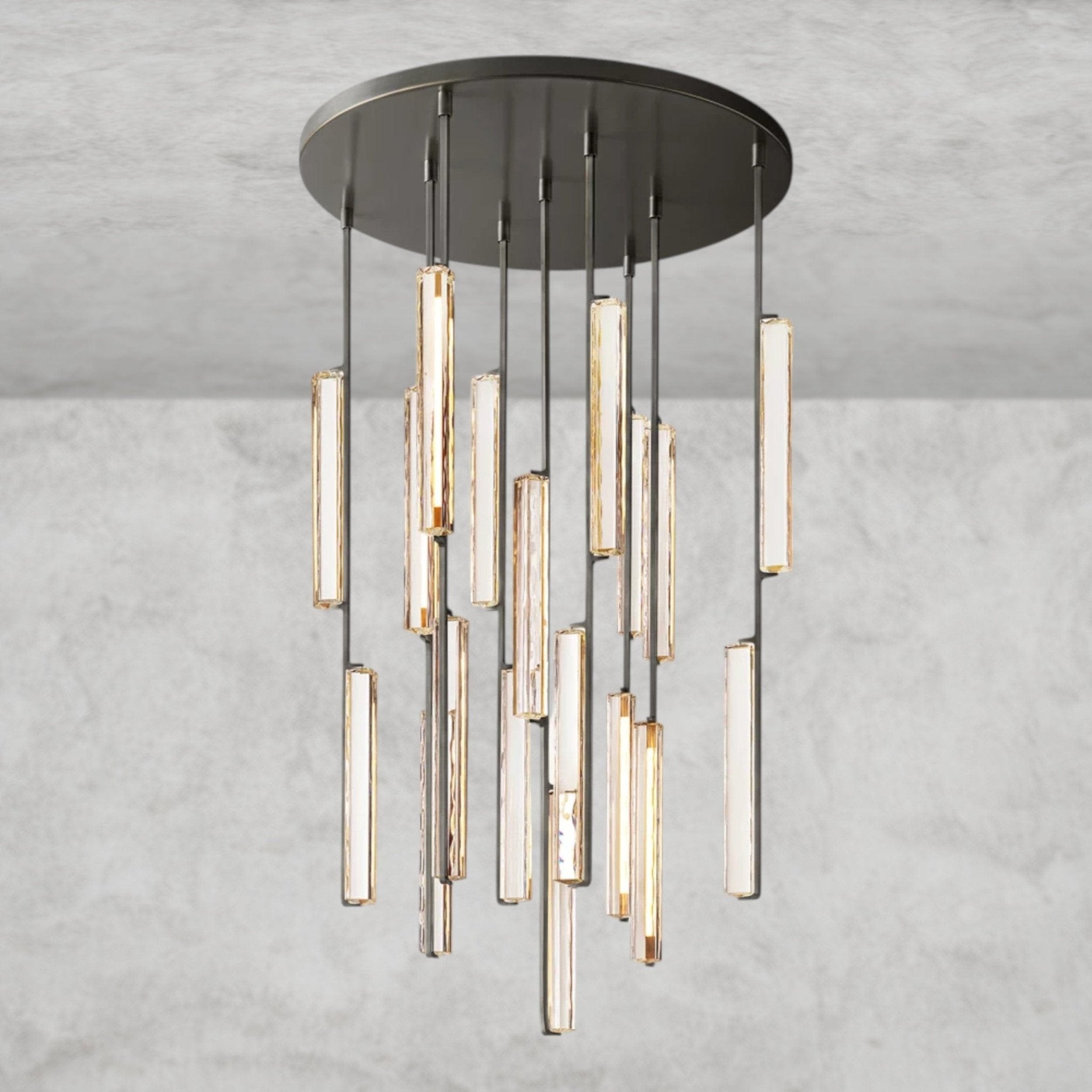 Audaben Crystal Round Chandelier 24", 40", 56" - fovolighting