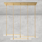 Audaben Crystal Triple Bar Linear Chandelier 60", 72" - fovolighting