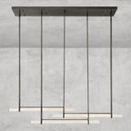 Audaben Crystal Triple Bar Linear Chandelier 60", 72" - fovolighting