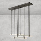Audaben Crystal Triple Bar Linear Chandelier 60", 72" - fovolighting