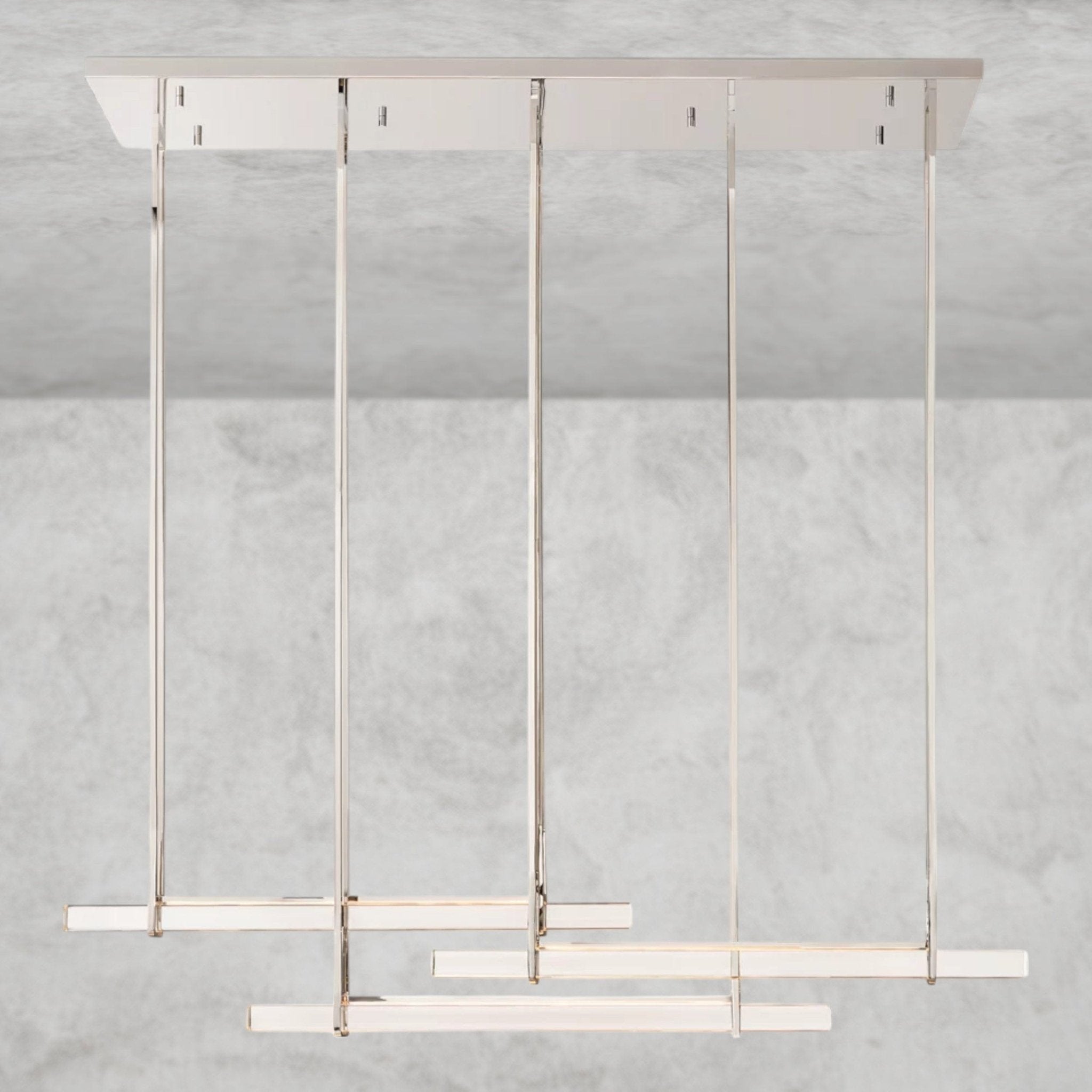 Audaben Crystal Triple Bar Linear Chandelier 60", 72" - fovolighting