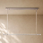 Audubom Crystal Horizontal Single Bar Linear Chandelier - Nickel / Grand
