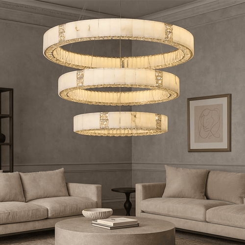 Aurelia Marble & Crystal Chandelier - fovolighting