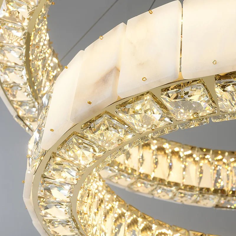 Aurelia Marble & Crystal Chandelier - fovolighting