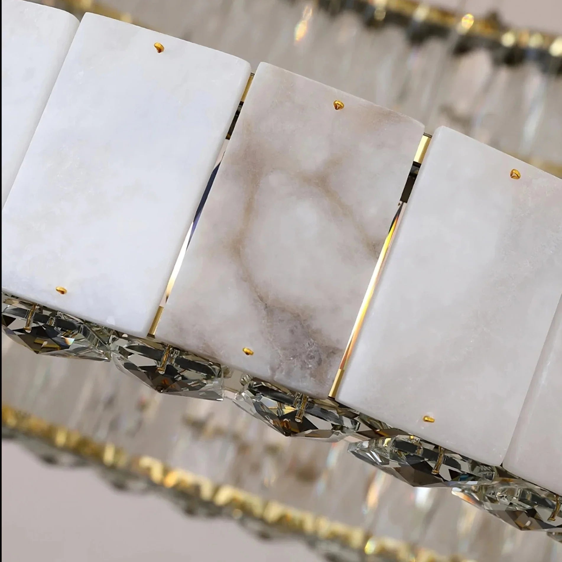 Aurelia Marble & Crystal Chandelier - fovolighting