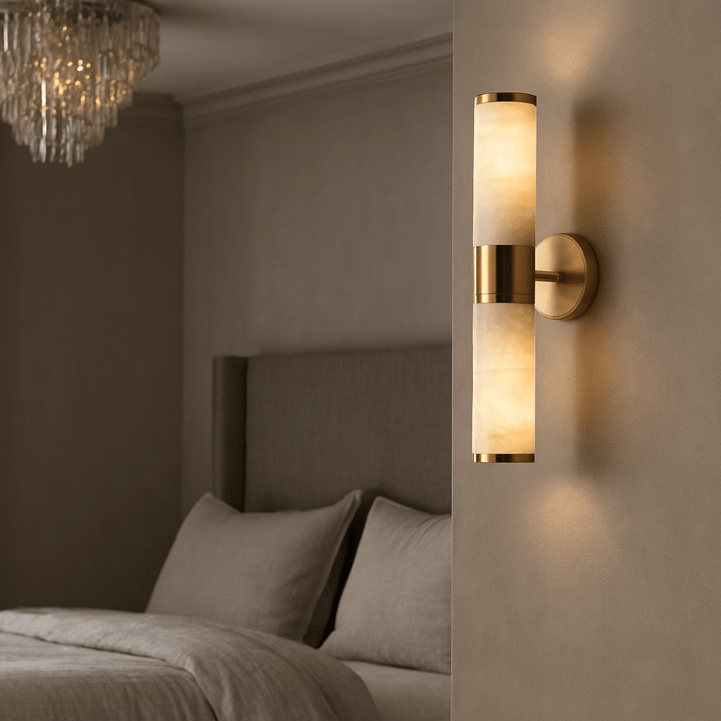Aurelia Natural Marble Wall Sconce - fovolighting