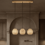 Auris 3 - Light Linear Marble Chandelier - fovolighting