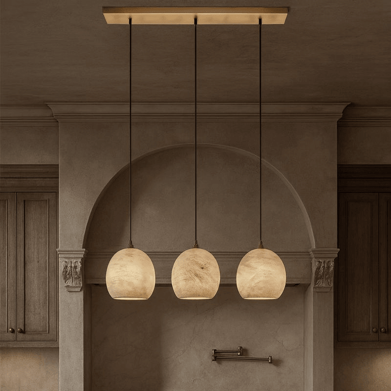 Auris 3 - Light Linear Marble Chandelier - fovolighting
