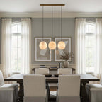 Auris 3 - Light Linear Marble Chandelier - fovolighting
