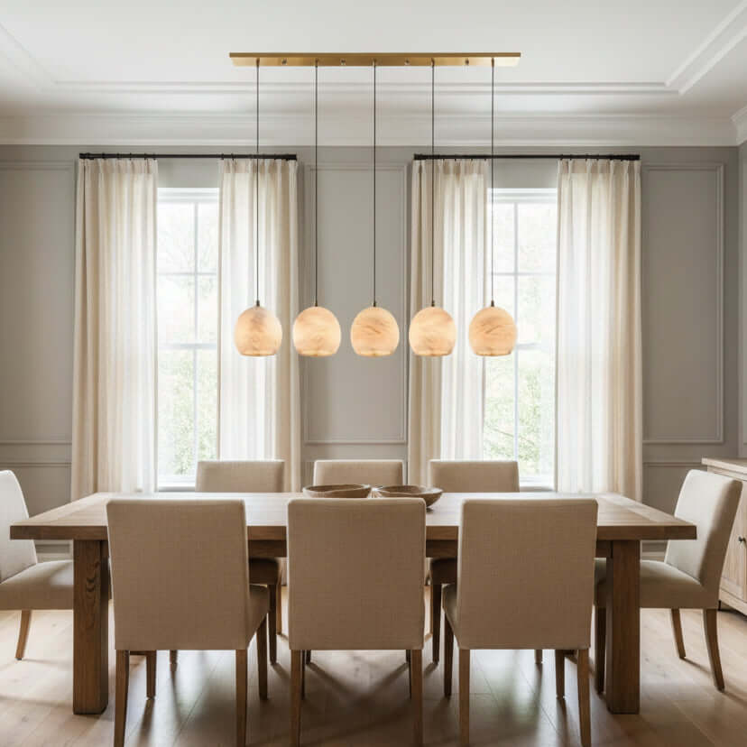 Auris 5 - Light Marble Chandelier - fovolighting