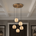 Auris 5 - Light Marble Chandelier - fovolighting