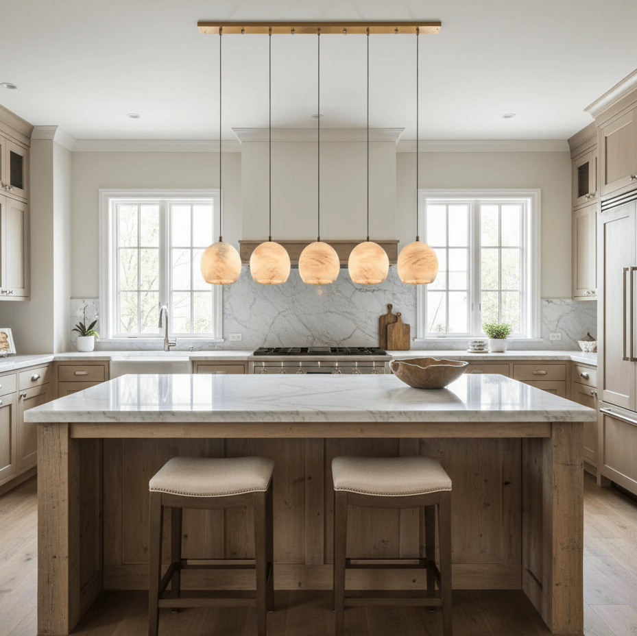 Auris 5 - Light Marble Chandelier - fovolighting