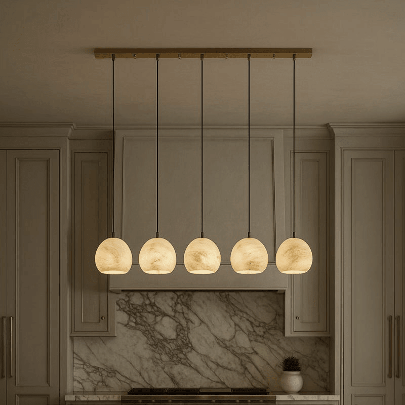 Auris 5 - Light Marble Chandelier - fovolighting