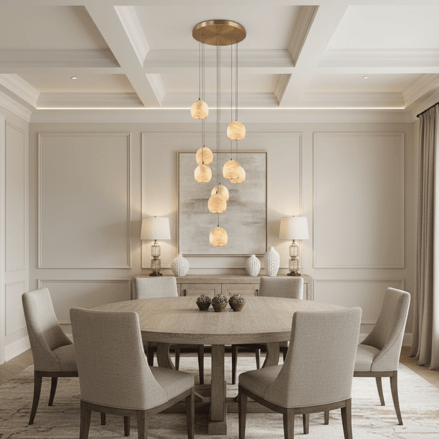 Auris 9 - Light Marble Chandelier - fovolighting