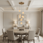 Auris 9 - Light Marble Chandelier - fovolighting