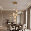 Auris 9 - Light Marble Chandelier - fovolighting