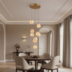 Auris 9 - Light Marble Chandelier - fovolighting