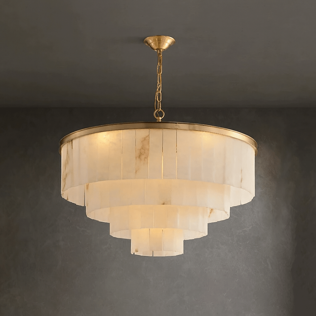 Aurora Marble Round Chandelier - fovolighting