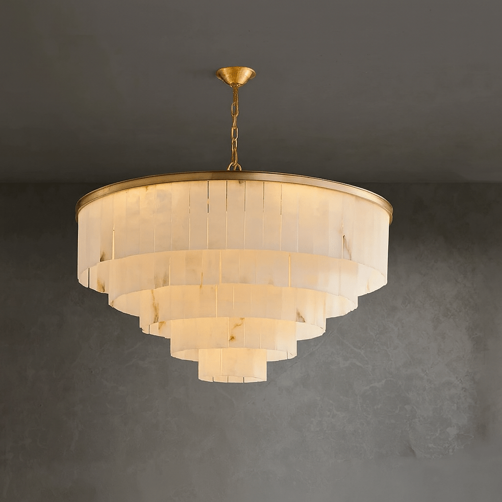 Aurora Marble Round Chandelier - fovolighting