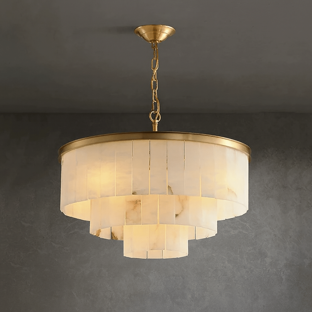 Aurora Marble Round Chandelier - fovolighting