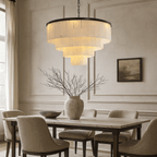 Aurora Marble Tiered Chandelier - fovolighting