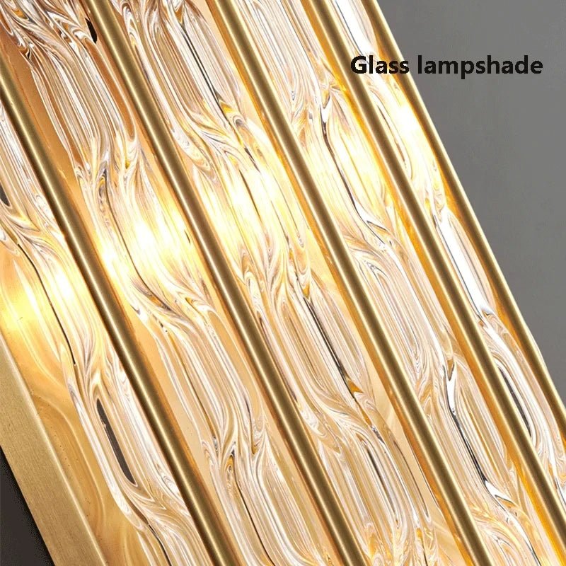 Aurum Modern Copper Glass Wall Sconce - fovolighting