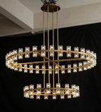 Avecho LED Round Two - Tier Chandelier 60" - fovolighting