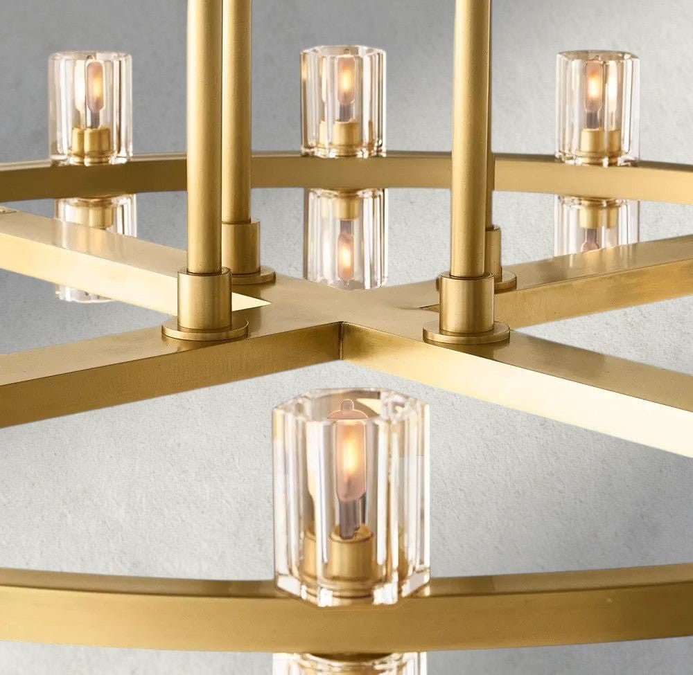 Avecho LED Round Two - Tier Chandelier 60" - fovolighting
