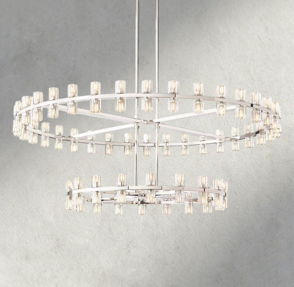 Avecho LED Round Two - Tier Chandelier 60" - fovolighting