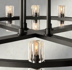 Avecho LED Round Two - Tier Chandelier 60" - fovolighting