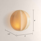 Aveline Clamshell Ribbed Opal Glass Wall Sconce - fovolighting