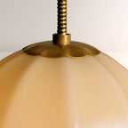 Aveline Ribbed Opal Glass Pendant - fovolighting