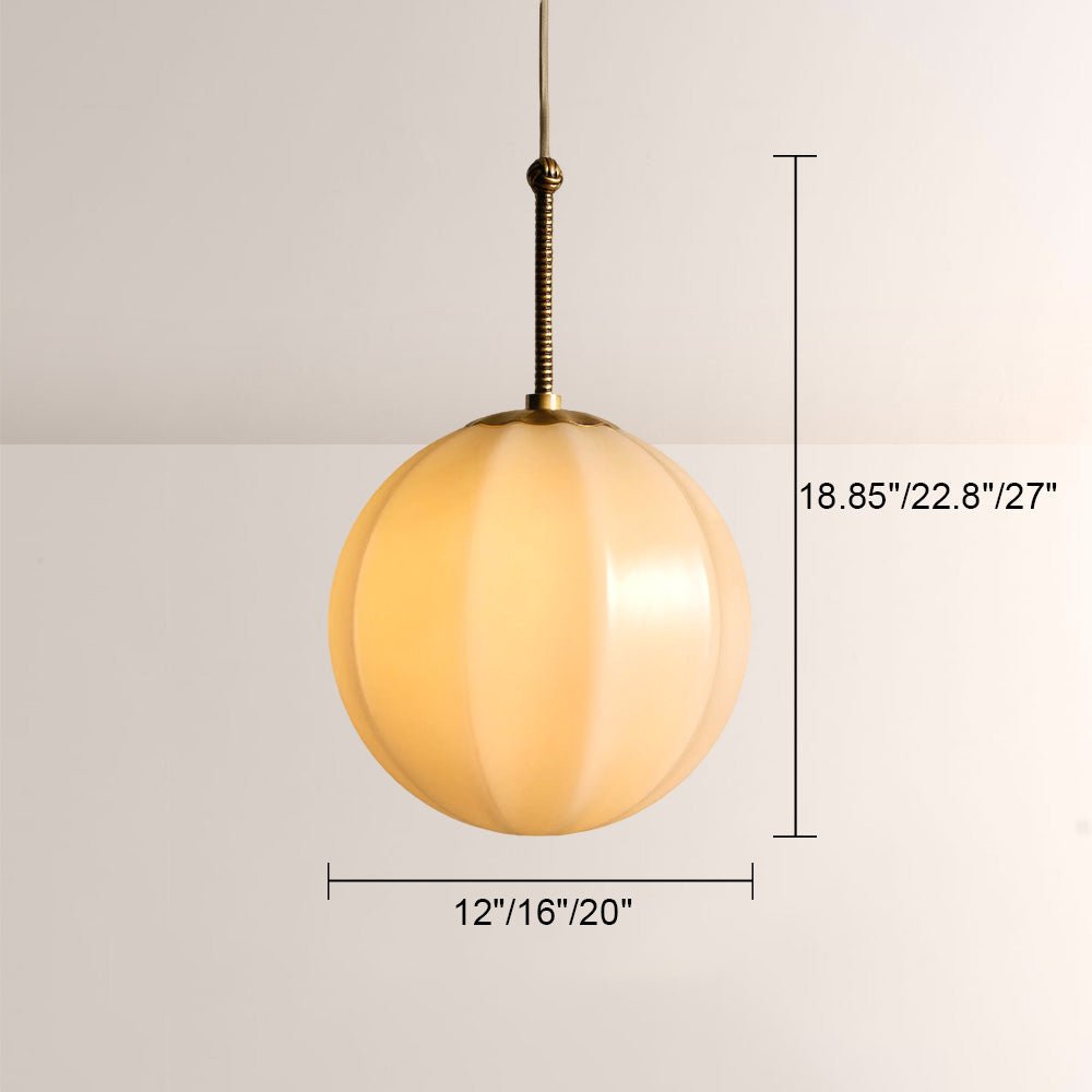 Aveline Ribbed Opal Glass Pendant - fovolighting