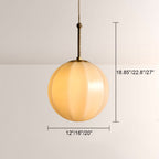 Aveline Ribbed Opal Glass Pendant - fovolighting