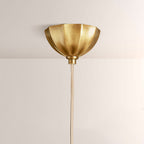 Aveline Ribbed Opal Glass Pendant - fovolighting
